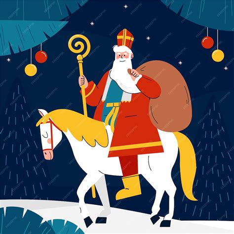 Free Vector | Flat sinterklaas illustration