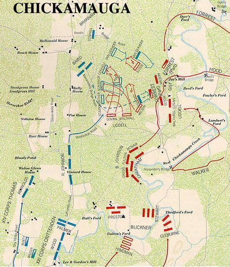 Battle of Chickamauga Map | Battle, Map, Diary entry