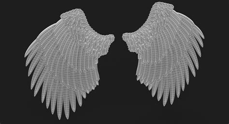 Angel Wings (Black) 3D Model $34 - .max .fbx .obj .3ds - Free3D