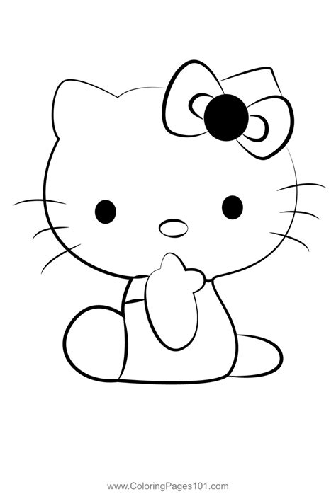 Hello Kitty 1 Coloring Page for Kids - Free Hello Kitty Printable ...