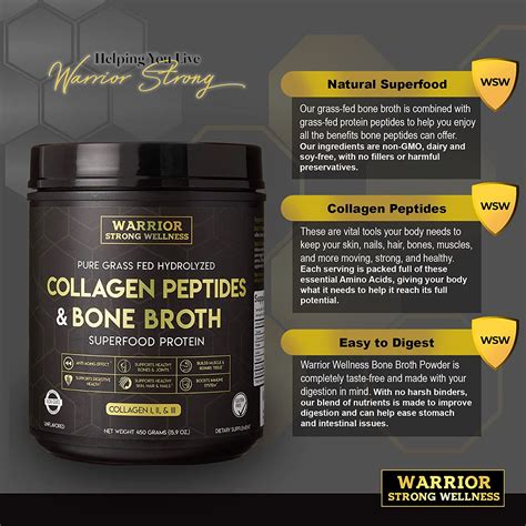 Shop Best Bone Broth Collagen Protein Powder for Cellulite, Skin at Warrior Strong Wellness