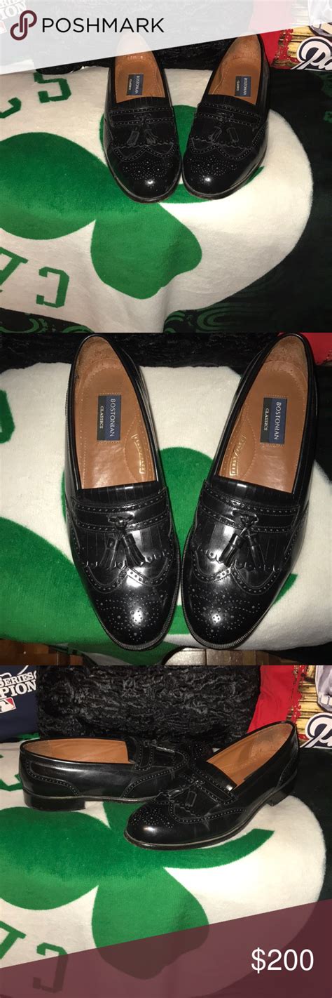 Classic Black Leather Wingtip Loafers - Size 11M