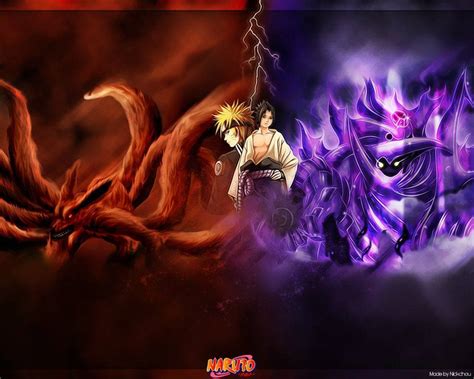 Download Cool Naruto Kurama And Susanoo Wallpaper | Wallpapers.com