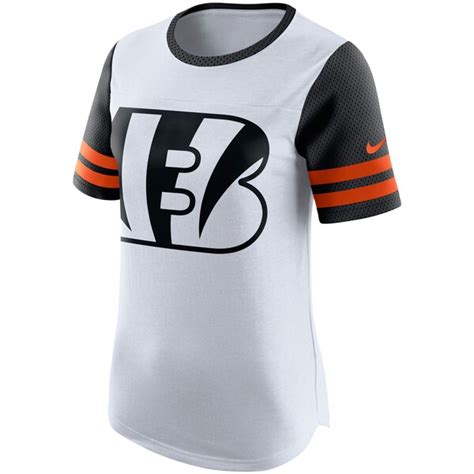 Women's Nike White Cincinnati Bengals Gear Up Modern Fan Performance T-Shirt | Bengals Pro Shop