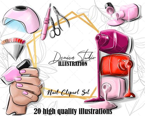 Nail Artist Clipart Set Nail Polish Clipart Nails Clipart - Etsy Canada