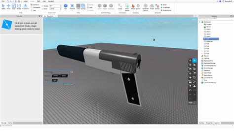 ROBLOX [] Making a gun model for a game [] - YouTube