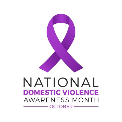 Premium Vector | National domestic violence awareness month is observed every year in october ...