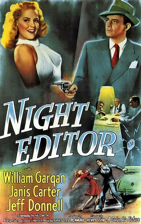 NIGHT EDITOR | Noir movie, Film noir, Movie posters