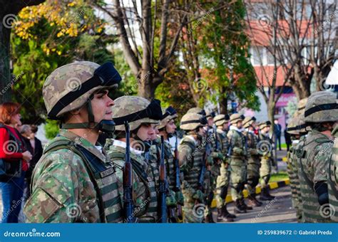 Military are Marching during a Rehearsal for National Day of Romania ...