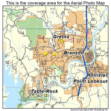 Aerial Photography Map of Branson, MO Missouri