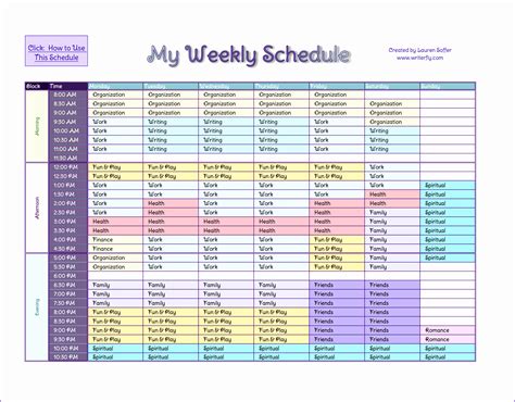 How To Create A Time Schedule In Excel ~ Excel Templates