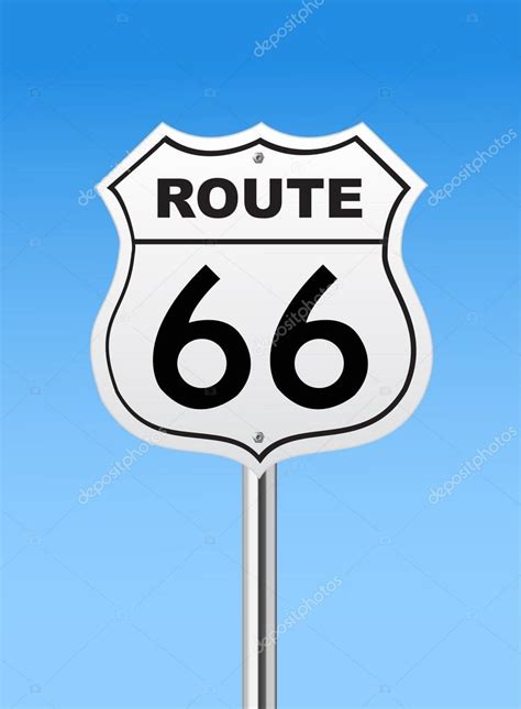 Route 66 road sign Stock Vector by ©pockygallery 13443518