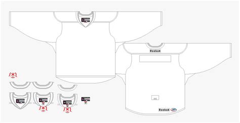 Jersey Vector Hockey - Adidas Nhl Jersey Template, HD Png Download ...