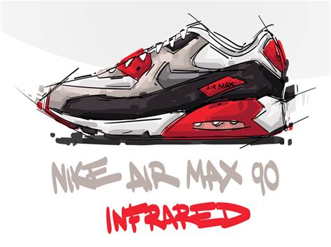 Nike Air Max 90 Infrared Illustration - Freebie Supply