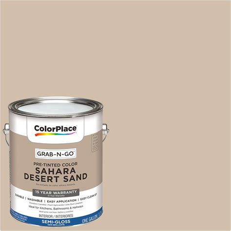 ColorPlace Ready to Use Interior Paint, Sahara Desert Sand, 1 Gallon, Semi-Gloss - Walmart.com ...