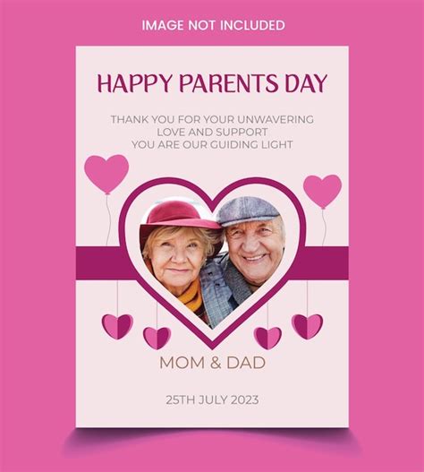 Premium Vector | Parents Day Greeting Card