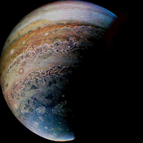 Jupiter’s Colored Bands Extend Thousands of Miles into the Planet