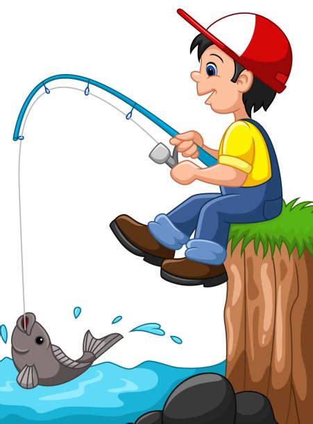 Kids Fishing Illustrations, Royalty-Free Vector Graphics & Clip Art ...