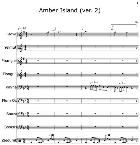 Amber Island (ver. 2) - Sheet music for Alto Saxophone, Tenor Saxophone ...