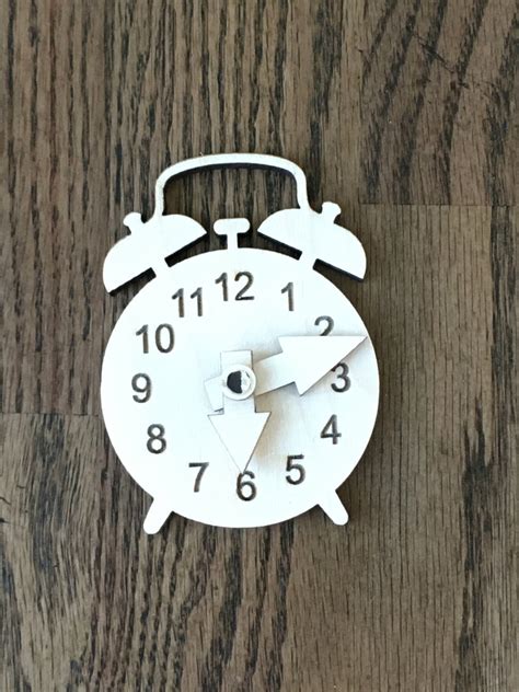 Laser Cut Wooden Clock With Movable Hands, Wood Clock, A604 - Etsy