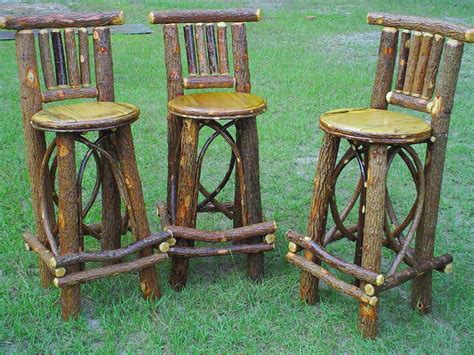 Rustic Bent Wood Willow Bar Stool Log by TwigWillowFurniture