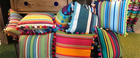 Bespoke Striped Pompom Cushions - The Stripes Company