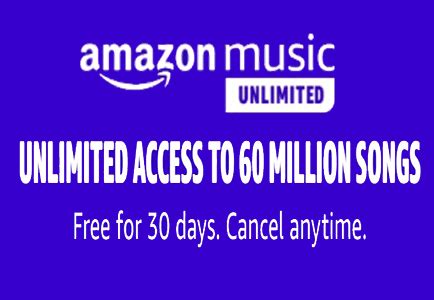 FREE 30-Day Amazon Music Unlimited Subscription – Super-Samples Blog