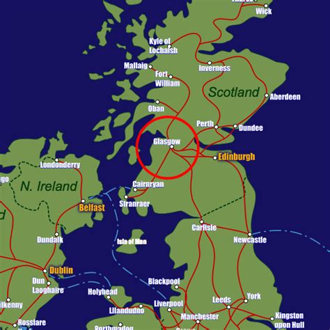 Suburban Glasgow Rail Map