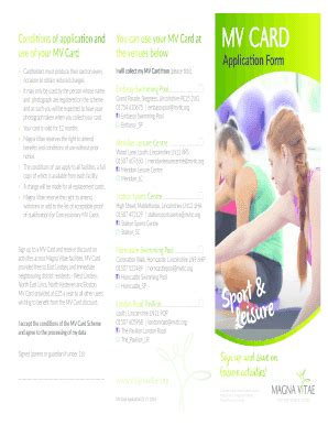 Fillable Online Leisure Centre in Louth - Meridian Leisure Centre Magna ...