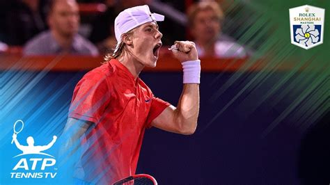 Denis Shapovalov amazing "air-time" backhand | Shanghai Rolex Masters ...