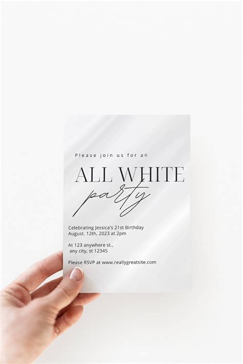 Sparkling glitter white party invitations – Artofit