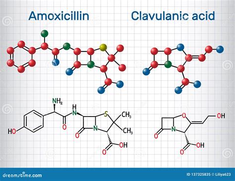 Clavulanic Acid Molecular Structure Isolated On White Royalty-Free ...