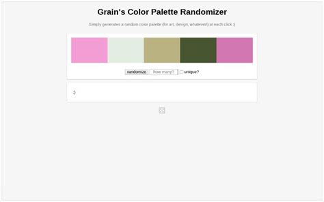 Grain's Color Palette Randomizer ― Perchance Generator