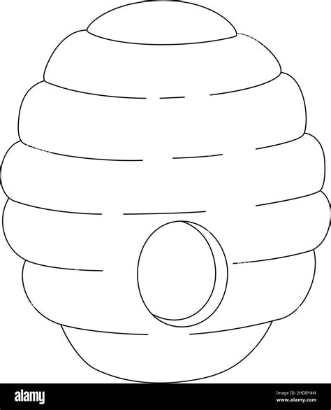 Beehive Coloring Page for Kids Stock Vector Image & Art - Alamy