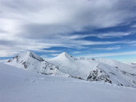 Snowy mountain range stock image. Image of mountain - 107610627