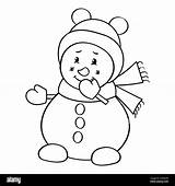 Snowman Coloring Page sketch template