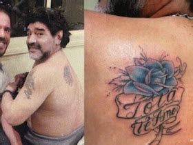 Hair & Tattoo Lifestyle: Maradona Professional Soccer Tattoo Styles