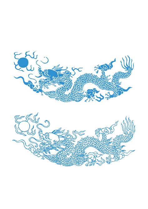 The Chinese loong tattoo China Illustrations Vectors AI ESP Free Download – Free Chinese Font ...