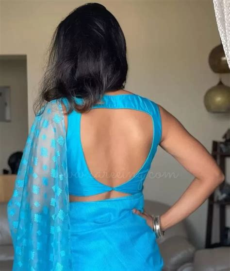 Latest Back Designs for Sleeveless Saree Blouses | Anushka