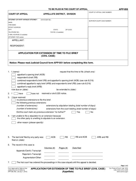 California Appellate Forms - 34 Free Templates in PDF, Word, Excel Download