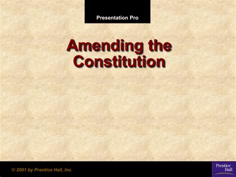 Amending the Constitution