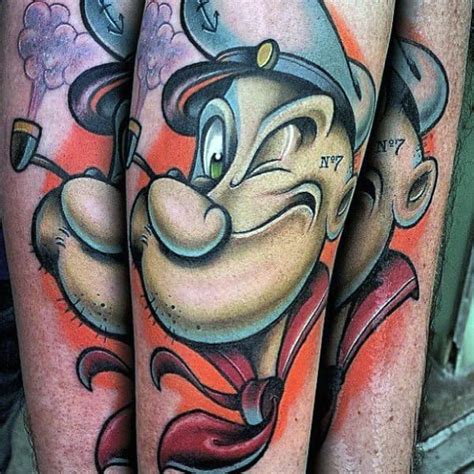 70 Popeye Tattoo Designs For Men - Spinach And Sailor Ideas