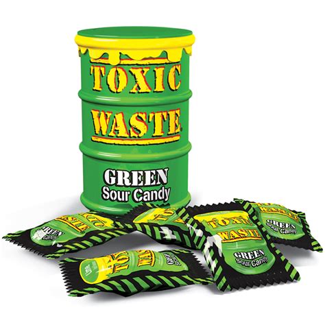 Cukierki Toxic Waste Green Sour Candy Drum 42g