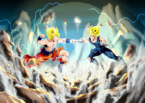 DBZ My version of most incredible fight in anime/manga History for me! GokuVSMajinVegeta 🔥🔥🔥💪 ...