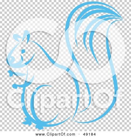 Royalty-Free (RF) Clipart Illustration of a Blue Squirrel by Prawny #49184