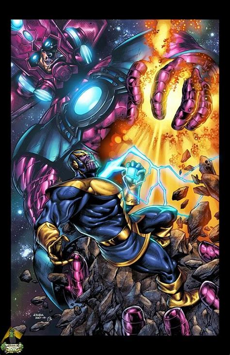 Galactus vs Thanos | Marvel comics art, Marvel artwork, Comic villains