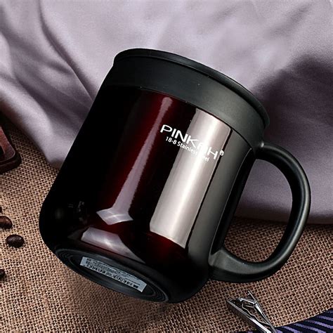 Pinkah 400ML 304 Stainless Steel Thermos Mugs Office Cup With Handle ...