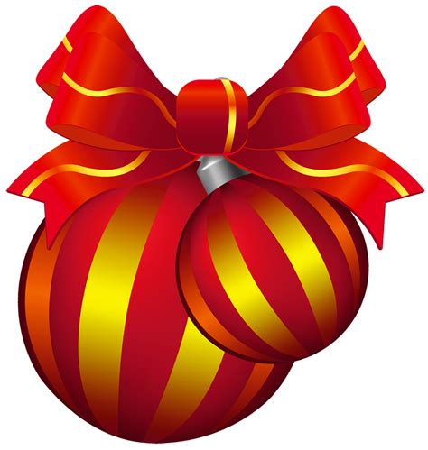 Two Transparent Red and Yellow Christmas Ball PNG Clipart - ClipArt Best - ClipArt Best