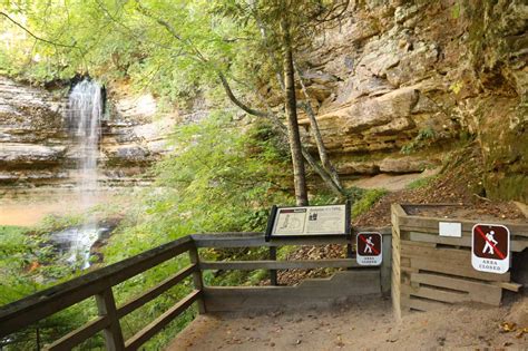 Munising Falls - A Waterfall By A Pictured Rocks Base Town