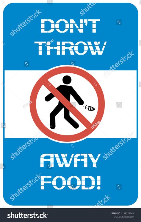 Dont Throw Away Food a Sign: vector de stock (libre de regalías ...